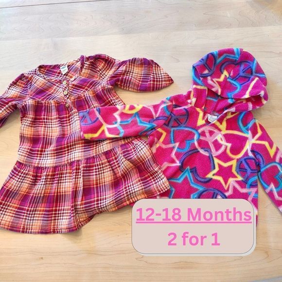 2 for 1 sale! Baby size 12-18, 1 dress from Old Navy & 1 jacket from 1989 place - Picture 1 of 15